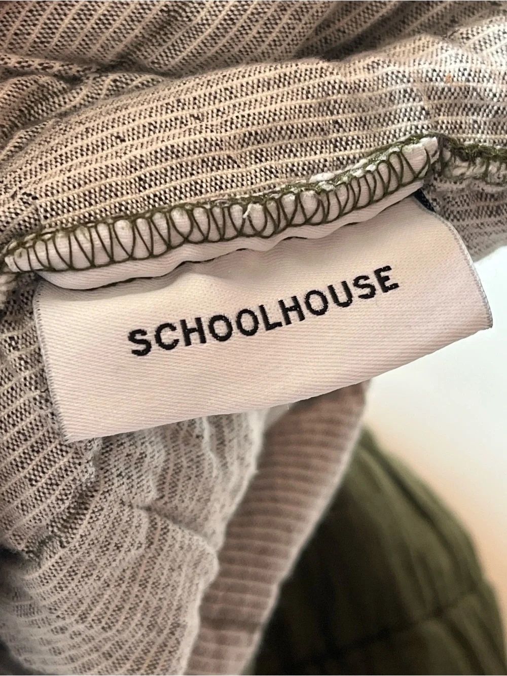 Set of 2 Schoolhouse Channeled Cotton Sham King Pillow alder green zipper